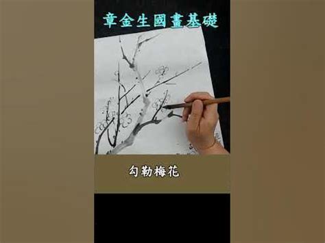 國畫梅花圖|章金生教授 國畫教學示範, 畫梅 (一)，梅的 ...